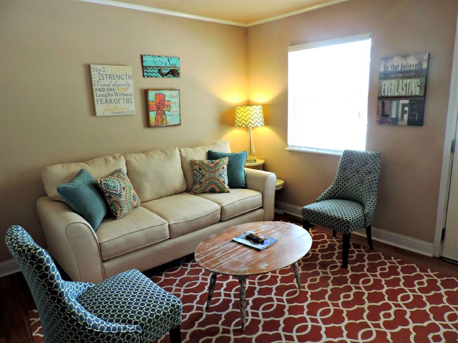 Staged living room
